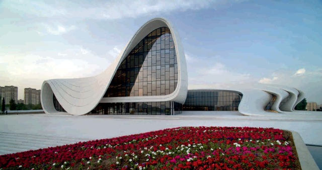 The Heydar Aliyev Center in Baku, designed by Zaha Hadid